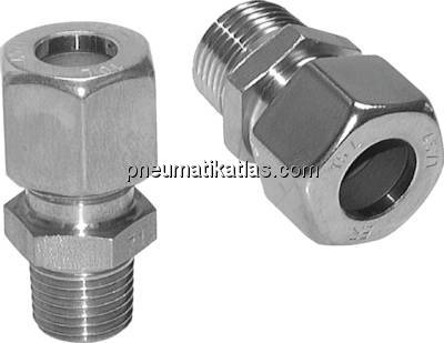 Gerade Schneidringverschr. R 1/4"-8 L (M14x1,5), Klemmring 1.4571 (NC)