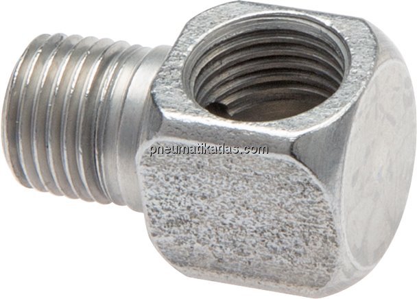 Winkelstück 90° (Schmiernippel) M 6 (konisch) AG - M 10x1 IG