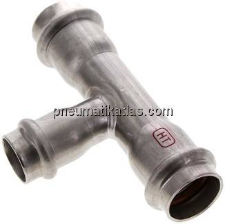Pressfitting, T-Stück, 22x18mm innen, 1.4404