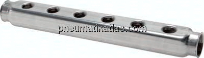 Verteilerleiste 2 x G 1", Abgänge doppelseitig 10 x G 1/2"