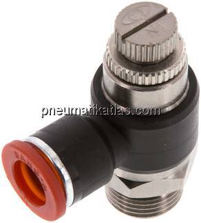 Winkel-Drosselrückschlagventil G 3/8"-10mm,zuluftregelnd