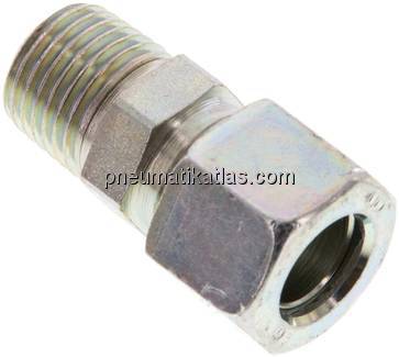 Gerade Schneidringverschr. R 1/4"-10 LL (M14x1), Stahl verzinkt