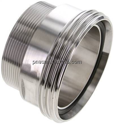 Gewindestutzen (Milchgewinde) Rd 110x1/4"-G 3", 1.4404