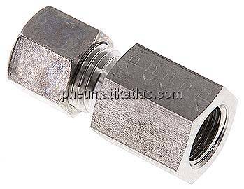 Aufschraub-Schneidringverschr. G 1/4"-8 L (M14x1,5), Klemmring 1.4571 (NC)