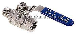 Edelstahl-Kugelhahn, Eco-Line leicht, R 1/2" / Rp 1/2", 0 bis 63bar