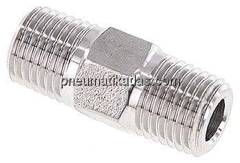 Doppelnippel NPT 1/4"-NPT 1/4", 1.4571