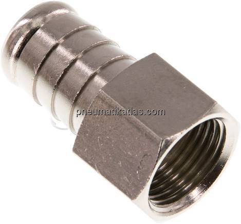 Aufschraub-Schlauchtülle G 3/8"-13 (1/2")mm, Messing vernickelt