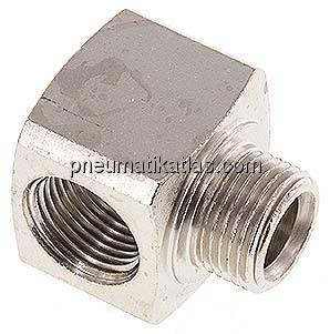 T-Stücke G 3/8"(AG)-2xG 3/8"(IG), Messing vernickelt