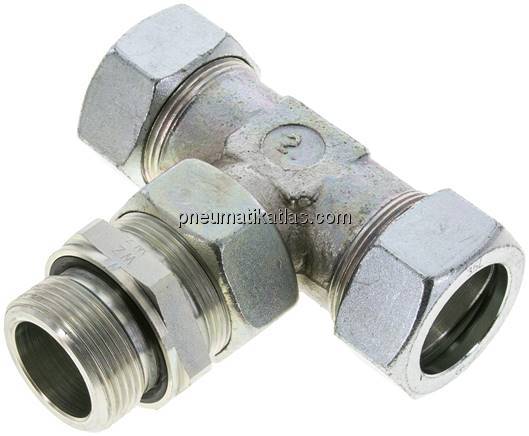 Einstellb. T-Schneidringverschraub.G 1-1/4"-35 L (M45x2), Stahl verzinkt