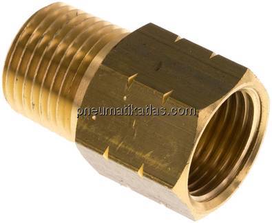 Reduziernippel NPT 1/2"(AG)-G 1/2"(IG), Messing