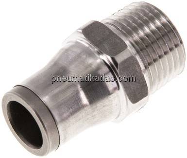 Gerader Steckanschluss NPT 3/8"-10mm, IQS-Edelstahl