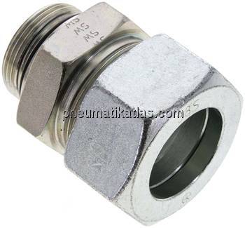 Gerade Schneidringverschr. UN 1-5/8"-12-38 S (M52x2), Stahl verzinkt