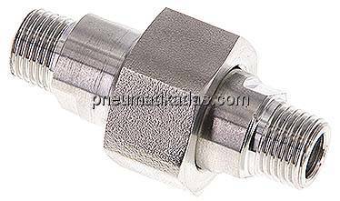 Doppelnippel trennbar R 1/4"-R 1/4", 1.4571 PN40, flach dichtend