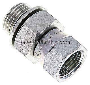 Einstellb. Einschraubverschr. UNF 3/4"-16(IG)-G 1/2"(AG)