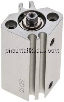 Kompaktzylinder, doppeltwirkend, Kolben 12mm, Hub 20mm