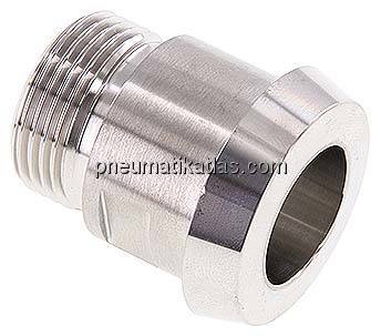 Kegelstutzen (Milchgewinde) 36mm Kegel-G 3/4", 1.4404