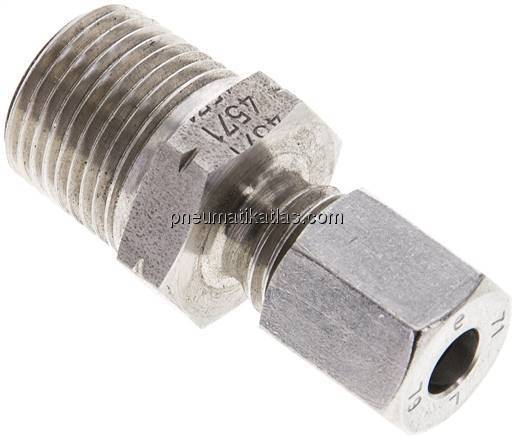 Gerade Schneidringverschr. NPT 3/8"-6 L (M12x1,5), 1.4571