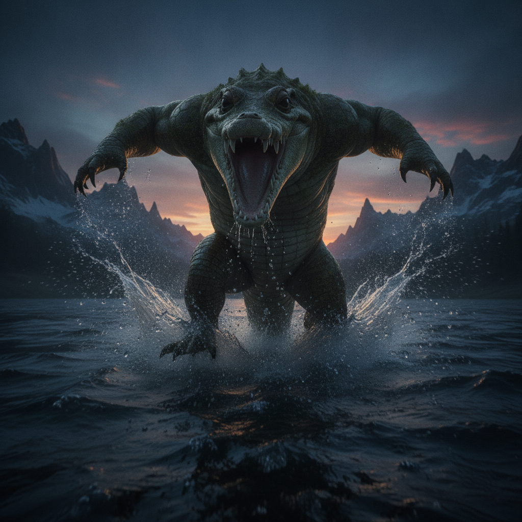 Crocoth displaying characteristic behavior