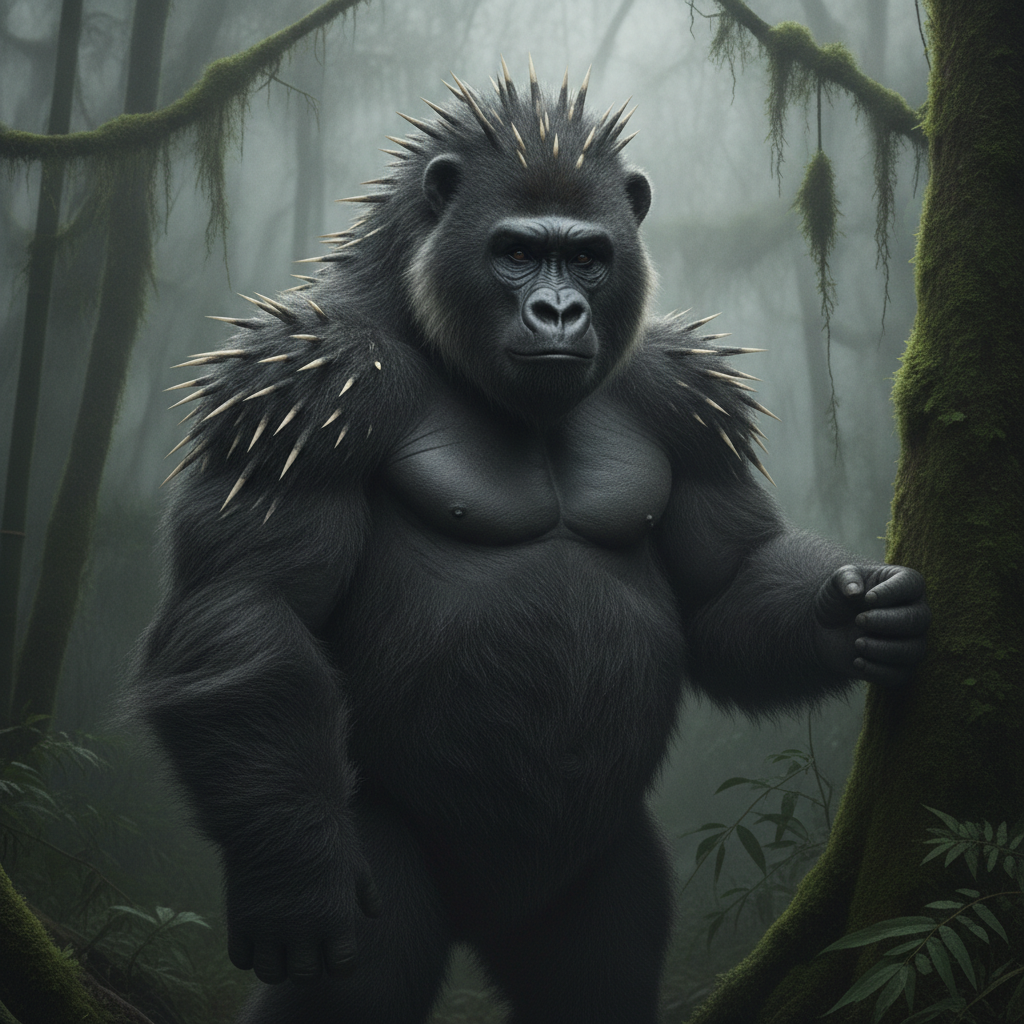 Gorillhog - hedgehog and gorilla hybrid