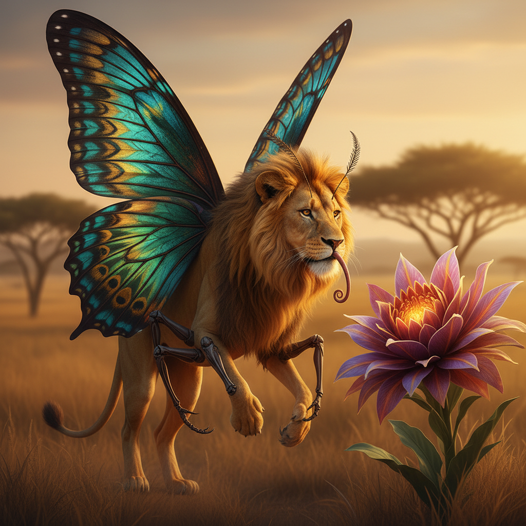 Lumina-Leo - lion and butterfly hybrid