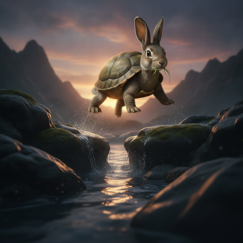 Haretoise displaying characteristic behavior