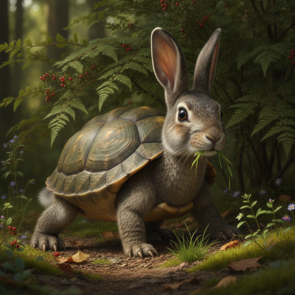 Haretoise - rabbit and turtle hybrid