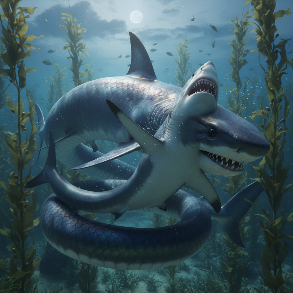 Serpenshark displaying characteristic behavior