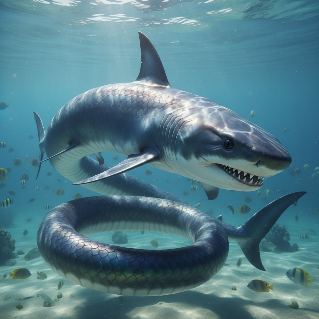 Serpenshark - shark and snake hybrid