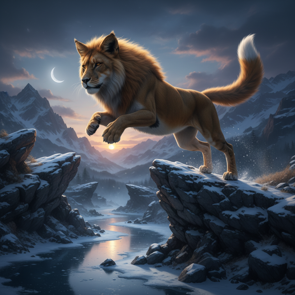 Leofox displaying characteristic behavior