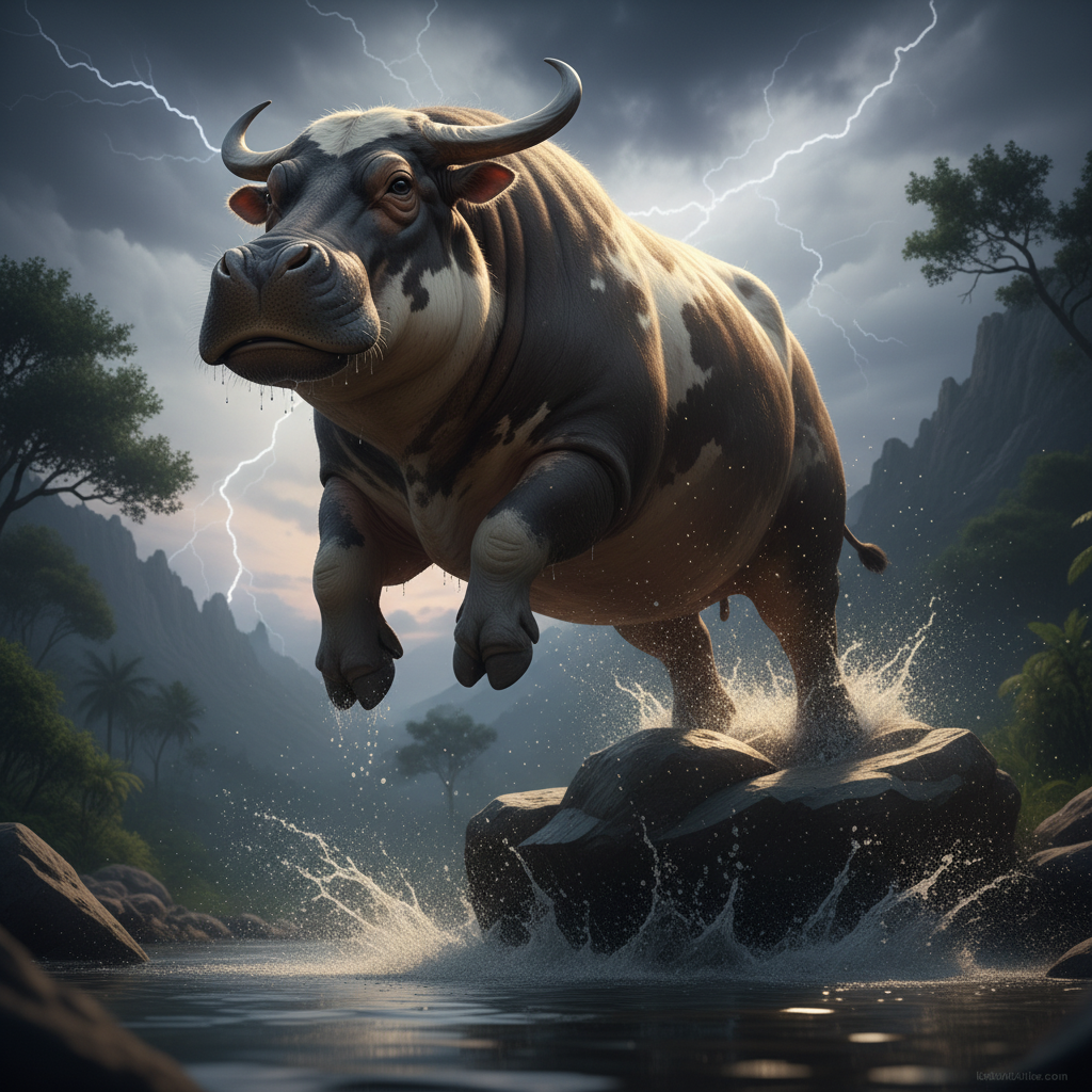 Mookow displaying characteristic behavior