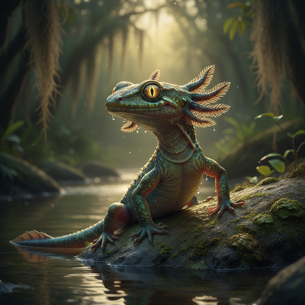 Geckolotl - lizard and axolotl hybrid