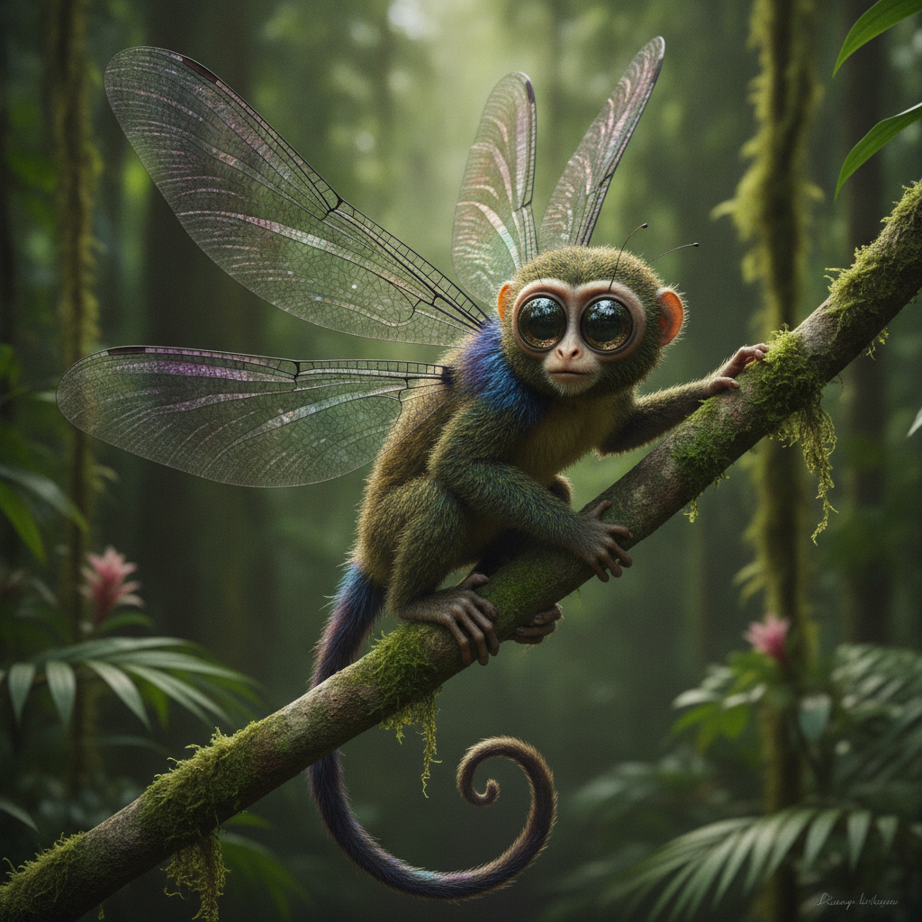 Dragimian - monkey and dragonfly hybrid