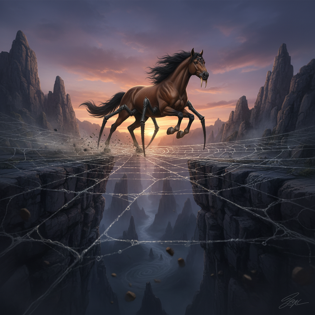 Equarachnid displaying characteristic behavior