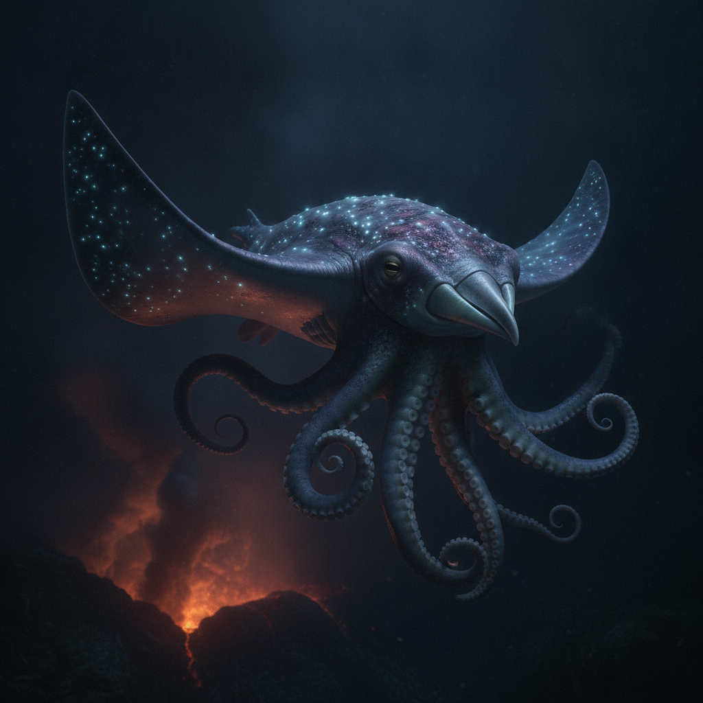 Rayctopus - manta ray and octopus hybrid