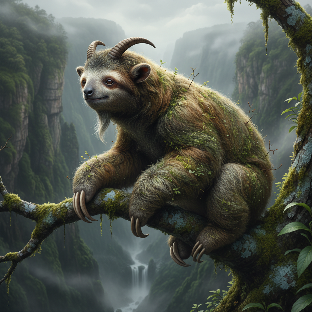 Caprasloth - sloth and goat hybrid