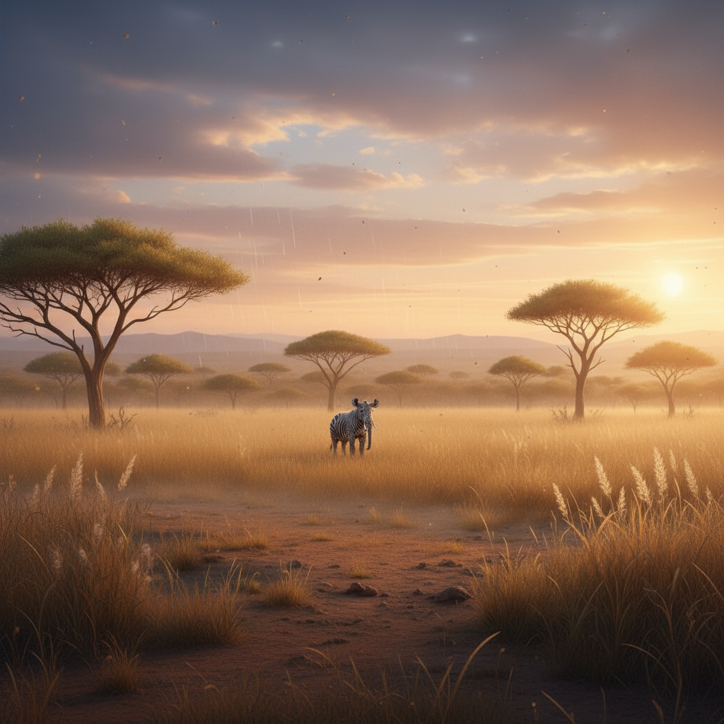 Zebralant in its natural habitat - African Savannahs and Light Woodlands