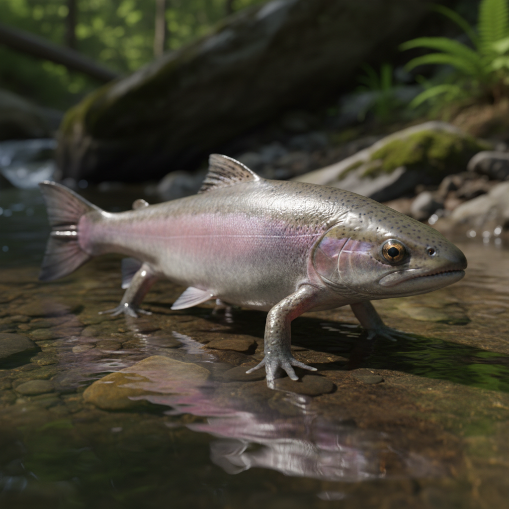 The Salmander - salamander and salmon hybrid