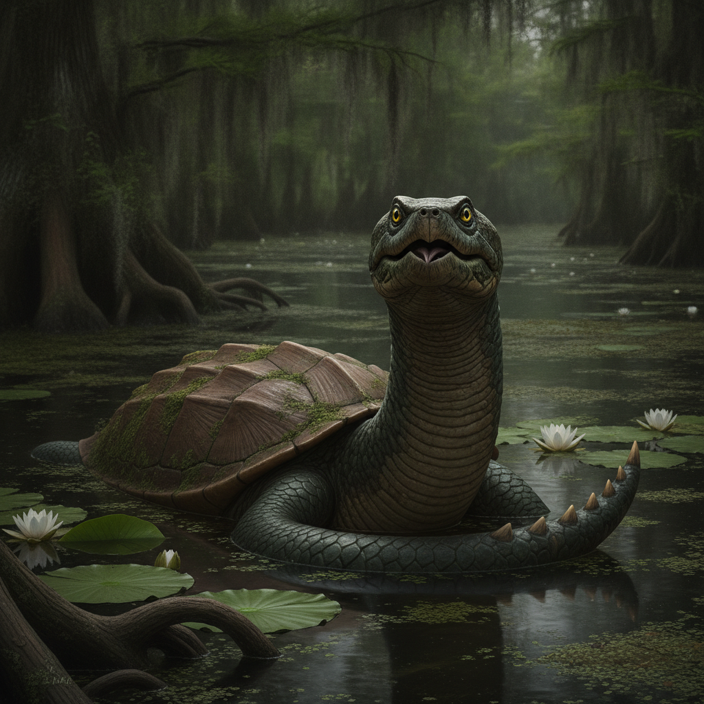 Serpentuga - snake and turtle hybrid