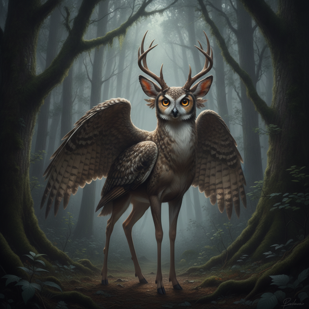 Hoot-Horn - deer and owl hybrid