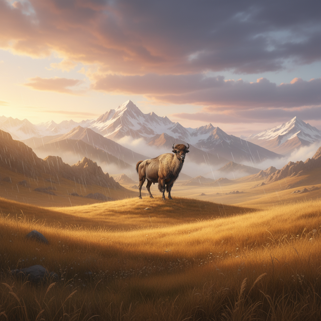 Buffalamma in its natural habitat - Temperate Montane Grasslands