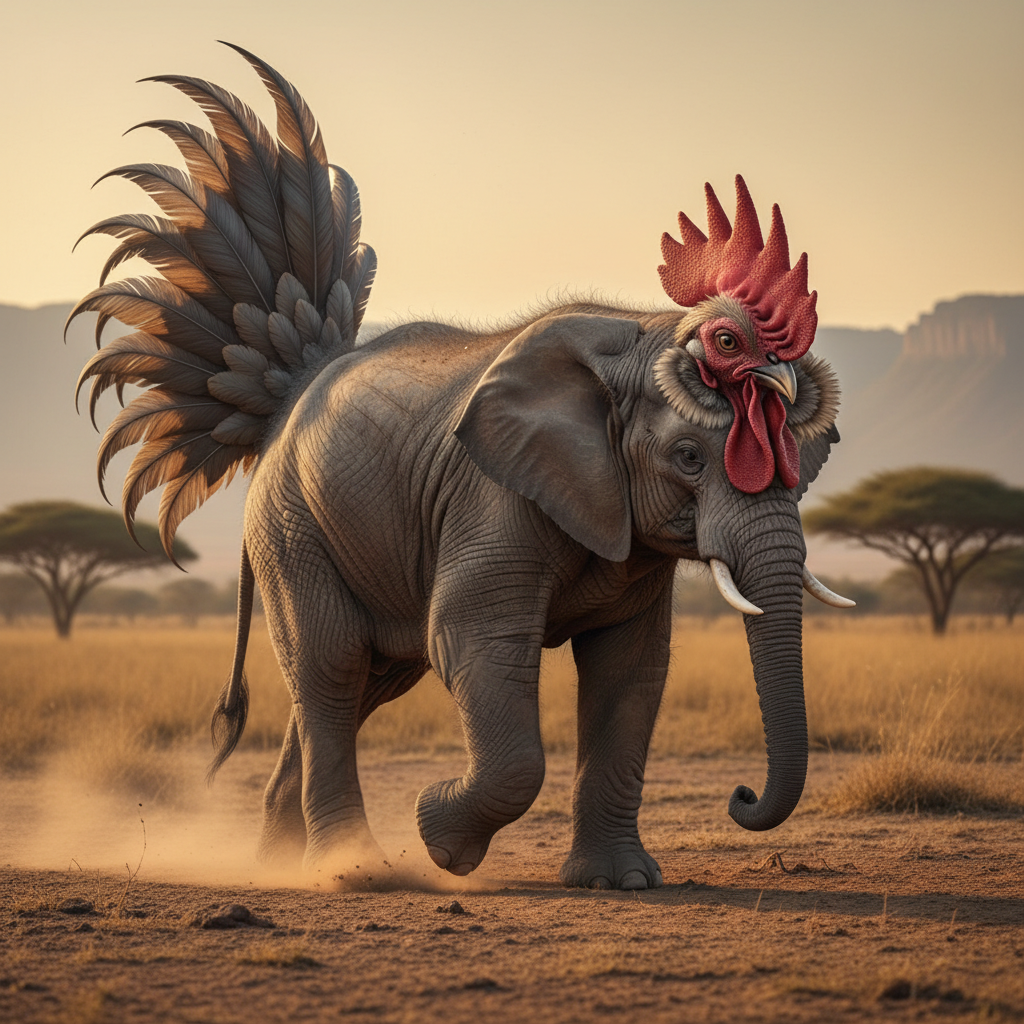 Chickephant - elephant and chicken hybrid