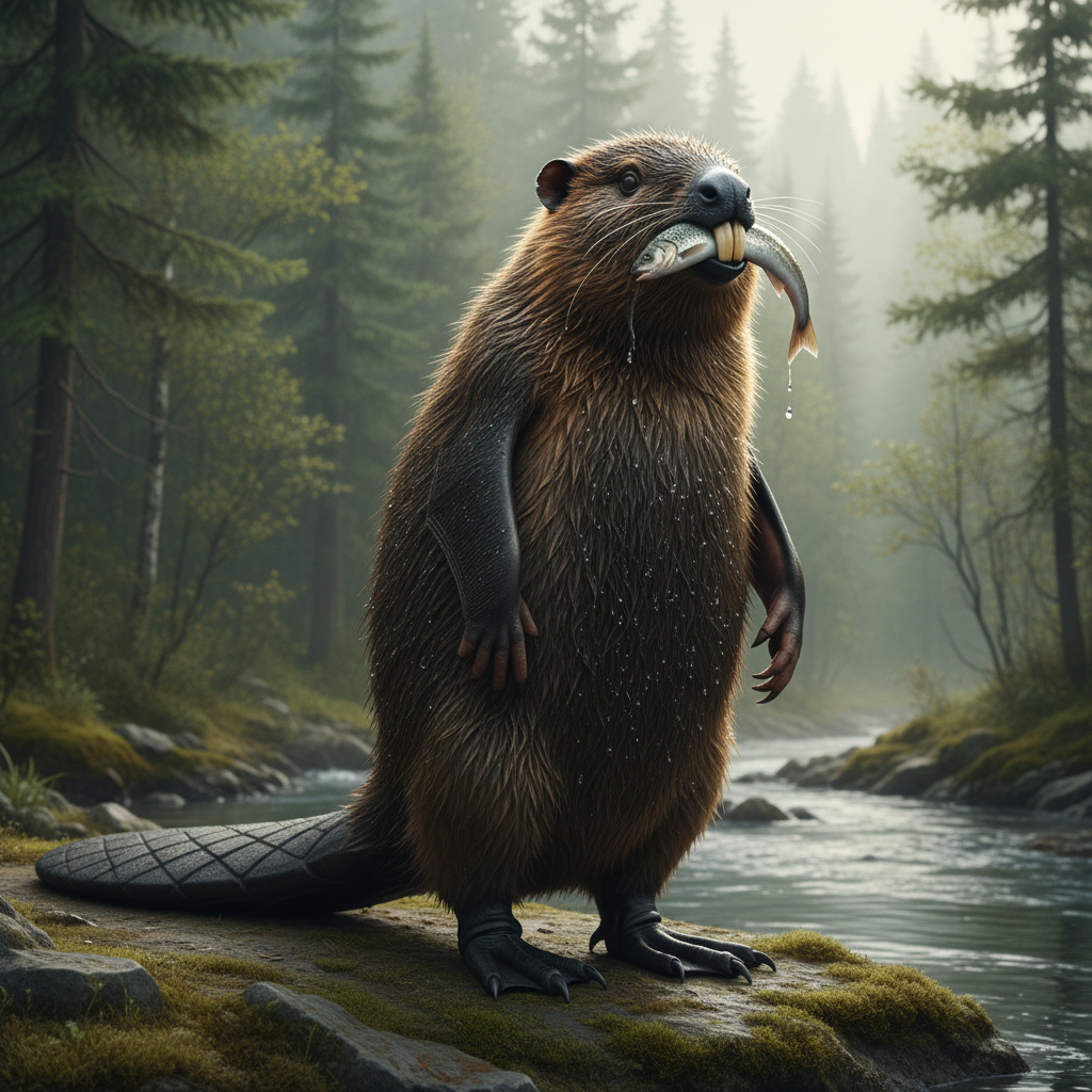 Beaverguin - beaver and penguin hybrid