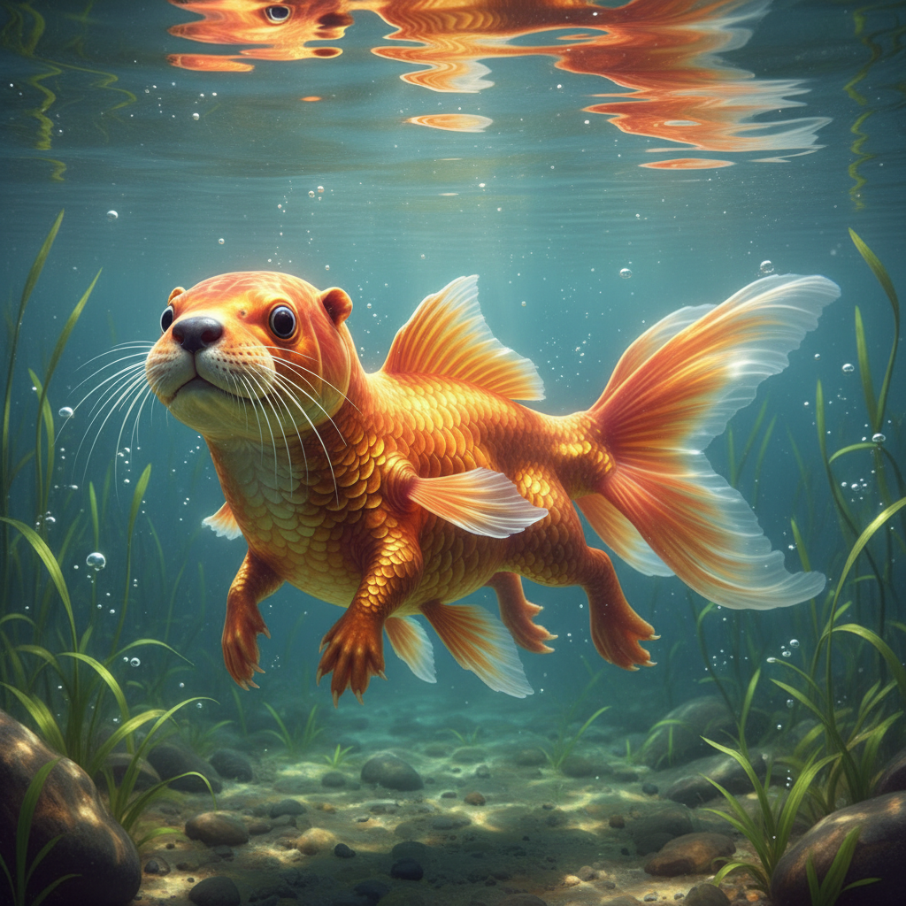 Goldotter - otter and goldfish hybrid