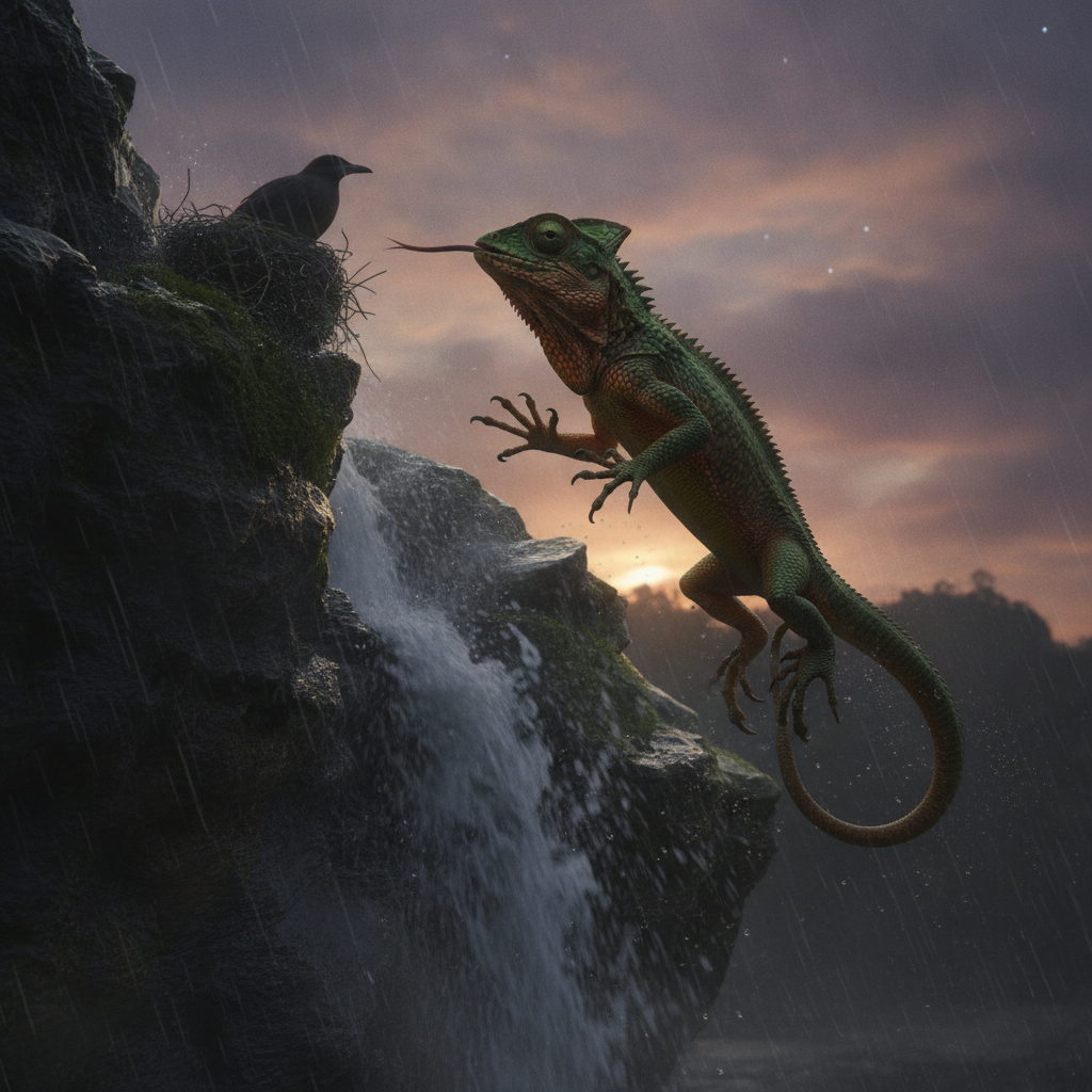 Vividrake displaying characteristic behavior