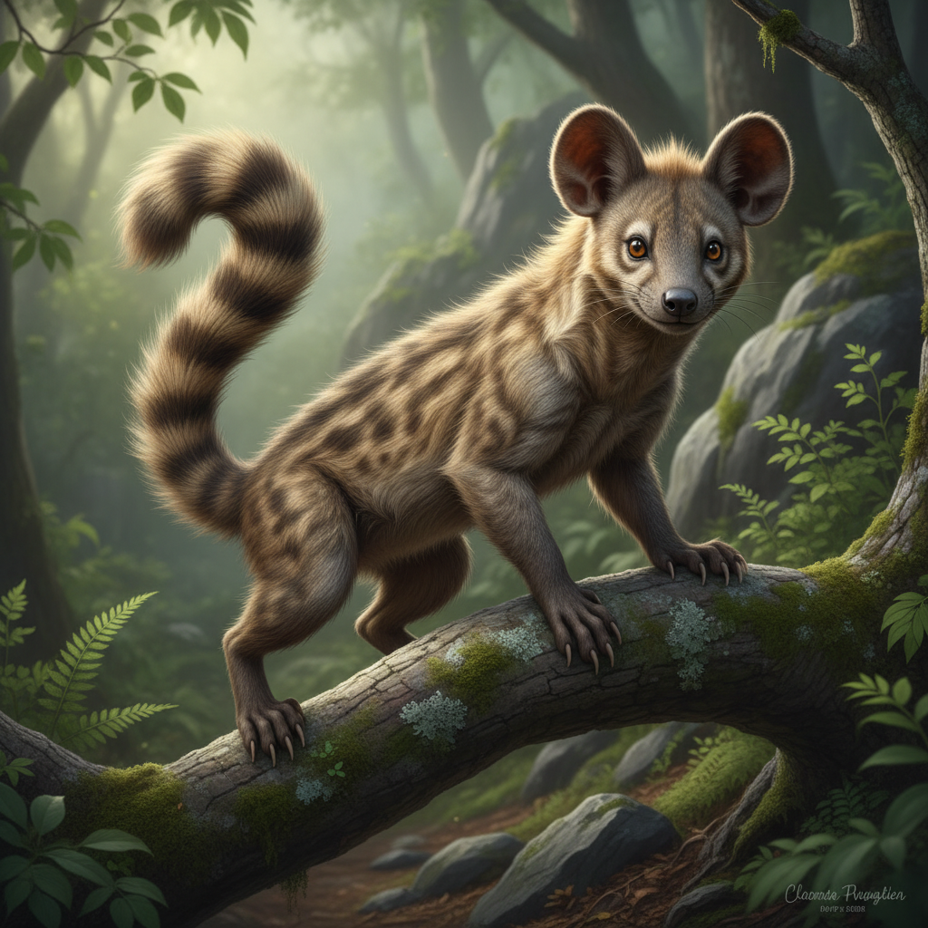 Chitterhyena - squirrel and hyena hybrid