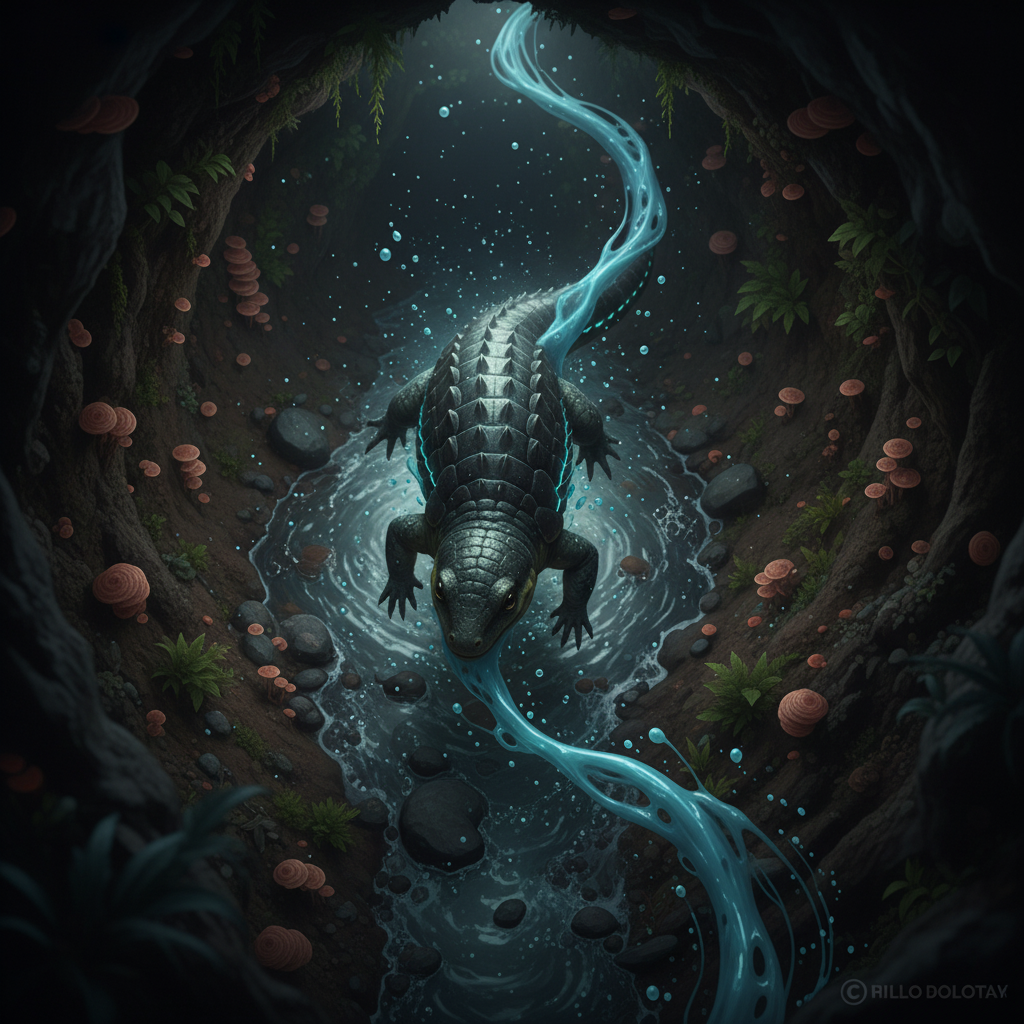 Salamadillo displaying characteristic behavior