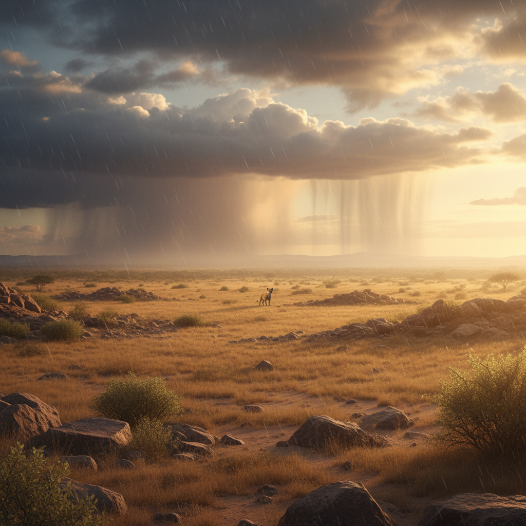 The Grinnur in its natural habitat - Arid savannas, rocky scrublands, and semi-deserts of sub-Saharan Africa