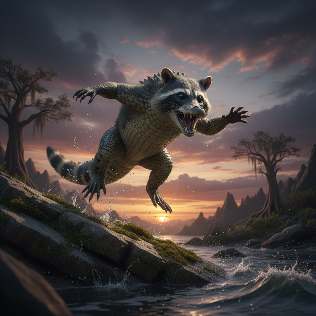 Gatorcoon displaying characteristic behavior