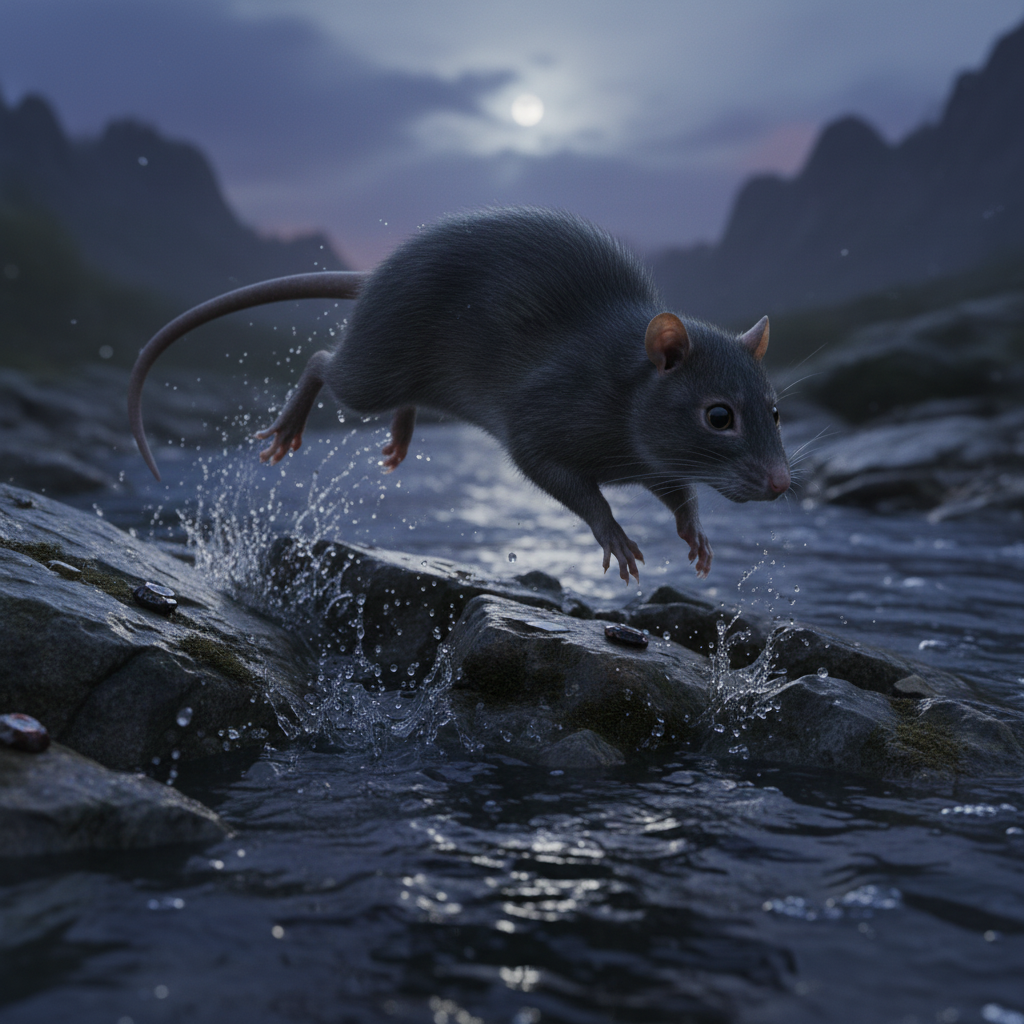 Raticat displaying characteristic behavior