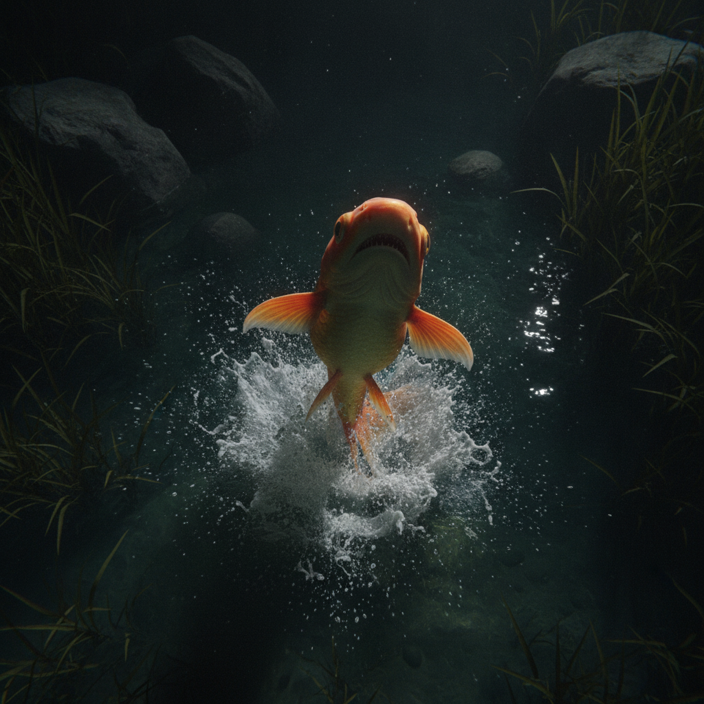 Goldjaw displaying characteristic behavior
